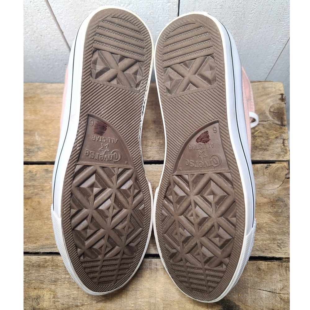 Converse Chuck Taylor PlatformsPink High Top Sneaker 8W soft girl coquette Y2k - Picture 9 of 11